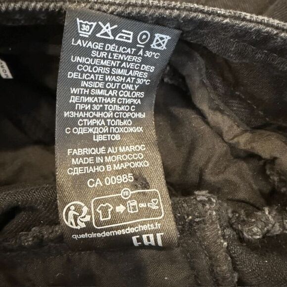 Isabel Marant Loma Cropped Jeans Moto Inspired Zippers and Textures Size 4 (36FR - Picture 11 of 16